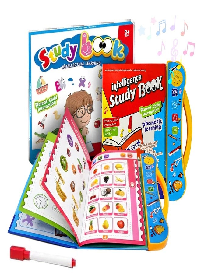 VIVATRA Electronic Educational Musical Phonetic Learning Interactive Children's ABC Letters, Words, Numbers, Shapes, Sound Colorful Talking Book for 0-3 Year Kids - Image 1